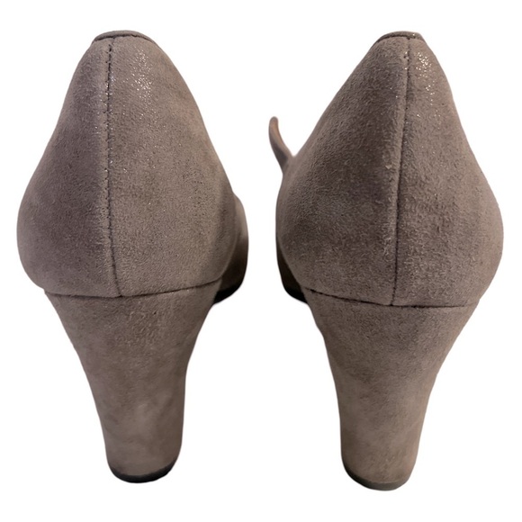 SÖFFT • Metallic Gray Miranda Mary Jane Leather Pump Heels - Picture 5 of 11